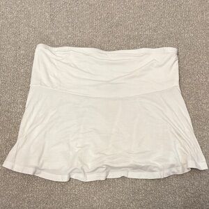 Brandy Melville White Flowy Mini Skirt